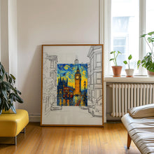 London Watercolor Painting, Big Ben Poster, United Kingdom Wall Art, Travel Print, Wedding Gift, Birthday Present