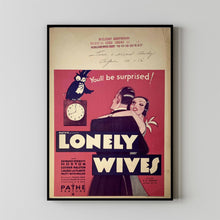 Lonely Wives 1931Poster Art Print Movie Posters Gift for Movie lovers
