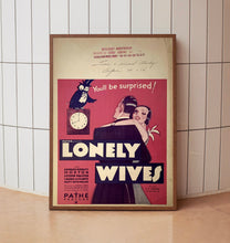 Lonely Wives 1931Poster Art Print Movie Posters Gift for Movie lovers
