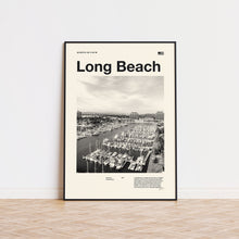 Long Beach City Art Print  Long Beach Poster  Long Beach Wall Art  Mid Century Poster  Travel Print Art  California 1667893844