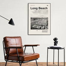 Long Beach City Art Print  Long Beach Poster  Long Beach Wall Art  Mid Century Poster  Travel Print Art  California 1667893844