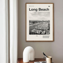Long Beach City Art Print  Long Beach Poster  Long Beach Wall Art  Mid Century Poster  Travel Print Art  California 1667893844