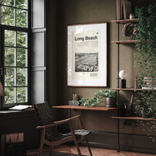 Long Beach City Art Print  Long Beach Poster  Long Beach Wall Art  Mid Century Poster  Travel Print Art  California 1667893844