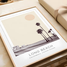 Long Beach Poster Print, Long Beach Travel Poster, Long Beach Minimalistic Wall Art, Long Beach, California, United States 1882438487