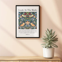 Look At the Birds, William Morris Prints, Bible Verse Wall Art, Christian Wall Art