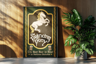 Lord of the Rings Movie Poster Prancing Pony Retro Kitchen Bar Sign Home Decor Wall Art Print Gift 1172764981