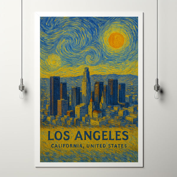 Los Angeles Poster Print, Los Angeles Travel Poster, Los Angeles Minimalistic Wall Art, Los Angeles, California, United States