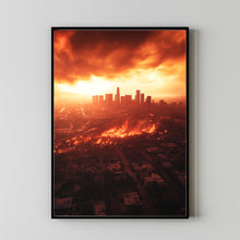 Los Angeles Poster, Los Angeles Fire Poster, Wall Art 4