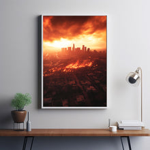 Los Angeles Poster, Los Angeles Fire Poster, Wall Art 4