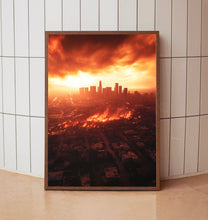 Los Angeles Poster, Los Angeles Fire Poster, Wall Art 4