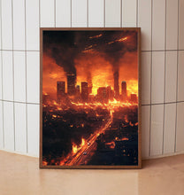 Los Angeles Poster, Los Angeles Fire Poster, Wall Art 5