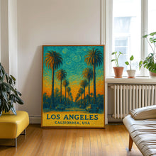 Los Angeles Print No 3, Los Angeles Photo Poster, Los Angeles Travel Wall Art, Los Angeles Map, Los Angeles Van Gogh Style, California, USA
