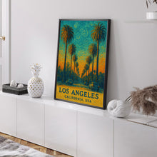 Los Angeles Print No 3, Los Angeles Photo Poster, Los Angeles Travel Wall Art, Los Angeles Map, Los Angeles Van Gogh Style, California, USA