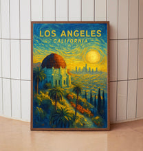 Los Angeles travel poster, Los Angeles Griffith Observatory Poster Wall Art, La California travel print, Personalized Wall Home Decor
