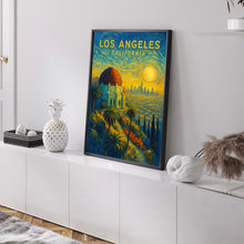 Los Angeles travel poster, Los Angeles Griffith Observatory Poster Wall Art, La California travel print, Personalized Wall Home Decor