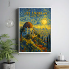 Los Angeles travel poster, Los Angeles Griffith Observatory Poster Wall Art, La California travel print, Personalized Wall Home Decor1