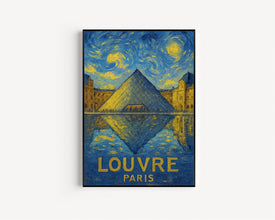 Louvre Paris Travel Print Wall Art, Louvre Paris France Travel Poster, Museum Travel Poster, Traveler Home Décor, Traveler Gift
