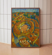 Lucca Italy Poster – Piazza dell’Anfiteatro, Tuscan Travel Art Print