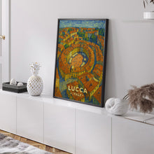 Lucca Italy Poster – Piazza dell’Anfiteatro, Tuscan Travel Art Print