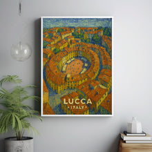 Lucca Italy Poster – Piazza dell’Anfiteatro, Tuscan Travel Art Print