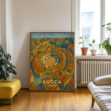 Lucca Italy Poster – Piazza dell’Anfiteatro, Tuscan Travel Art Print