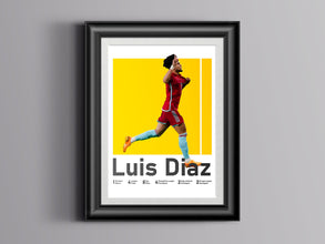 Luis Diaz Soccer Poster, Colombian Football Star Art Sport Poster 1597773618