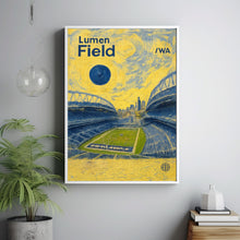 Lumen Field Poster, Seahawks Poster, Minimalist, Helvetica, Mid-Century Modern, Football Art, Football Stadium Poster, Seattle Seahawks Art