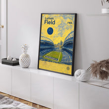 Lumen Field Poster, Seahawks Poster, Minimalist, Helvetica, Mid-Century Modern, Football Art, Football Stadium Poster, Seattle Seahawks Art