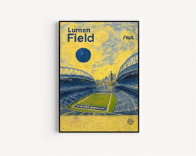 Lumen Field Poster, Seahawks Poster, Minimalist, Helvetica, Mid-Century Modern, Football Art, Football Stadium Poster, Seattle Seahawks Art