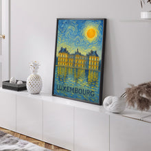 Luxembourg Poster Print, Luxembourg Travel Poster, Luxembourg Van Gogh Style Wall Art, Luxembourg, Luxembourg