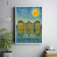 Luxembourg Poster Print, Luxembourg Travel Poster, Luxembourg Van Gogh Style Wall Art, Luxembourg, Luxembourg