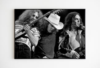 Lynyrd Skynyrd Concert Poster, Allen Collins, Ronnie Van Zant, Gary Rossington, Black and White, Printable Retro Wall Art, Digital Download 1762745307