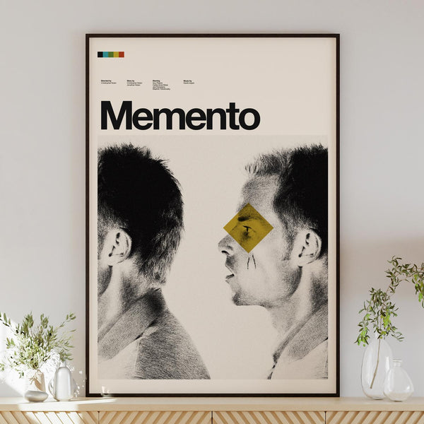 MEMENTO movie poster, minimalist wall art, vintage style, retro home decor, digital poster, Christopher Nolan 1881410329