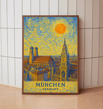 München Poster Print, München Travel Poster, München Van Gogh Style Wall Art, München, Germany