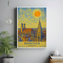München Poster Print, München Travel Poster, München Van Gogh Style Wall Art, München, Germany