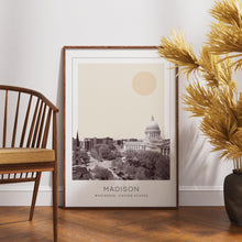 Madison Poster Print, Madison Travel Poster, Madison Minimalistic Wall Art, Madison, Wisconsin, United States 1868247846
