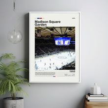 Madison Square Garden Poster, New York Rangers Poster Print, NHL Arena Poster, Hockey Fan Gift Print 1