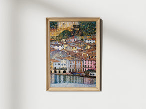 Malcesine on Lake Garda by Gustav Klimt Print, Gustav Klimt Wall art, Gustav Klimt poster, Gallery Wall Art, Modern Art Print, Home Decor 1574779461