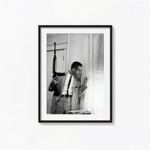 Malcolm X Holding Gun Print, Black and White Wall Art, Vintage Print, Photography Prints, Museum Quality Photo Art Print 1606605624