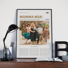 Mamma Mia!, Phyllida Lloyd, Retro Movie Poster, Custom Movie Poster Print 4421169542