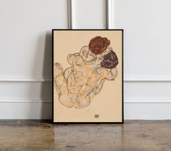 Man and Woman by Egon Schiele Print, Egon Schiele Art Print, Egon Schiele Reproduction, Egon Schiele poster 1216944488