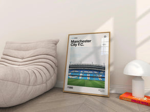 Manchester City Poster Etihad Stadium, Minimalist Football Art 4313981609