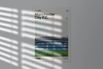 Manchester City Poster Etihad Stadium, Minimalist Football Art 4313981609