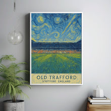 Manchester United FC  Old Trafford  Black and White  Poster