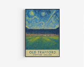 Manchester United FC  Old Trafford  Black and White  Poster