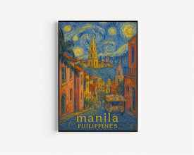 Manila Philippines Travel Poster, Asian City Art, Skyline Print, Philippines Landscape Decor, Travel Gift
