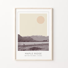 Maple Ridge Poster Print, Maple Ridge Travel Poster, Maple Ridge Minimalistic Wall Art, Maple Ridge, British Columbia, Canada 1882436847