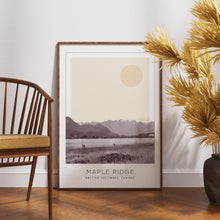 Maple Ridge Poster Print, Maple Ridge Travel Poster, Maple Ridge Minimalistic Wall Art, Maple Ridge, British Columbia, Canada 1882436847
