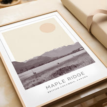Maple Ridge Poster Print, Maple Ridge Travel Poster, Maple Ridge Minimalistic Wall Art, Maple Ridge, British Columbia, Canada 1882436847