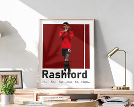 Marcus Rashford Poster, English Football Art Print Sport Poster 1637475537